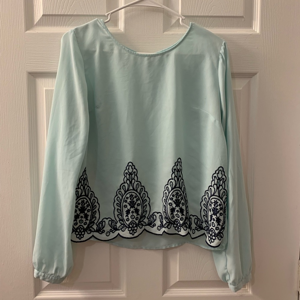 Sheer long sleeve
